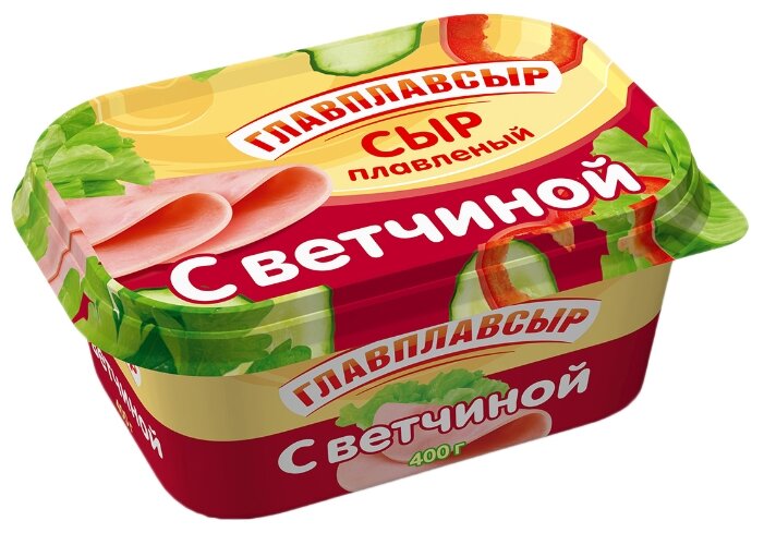 

Сыр плавленый Главплавсыр сливочный с ветчиной 40% 400 г