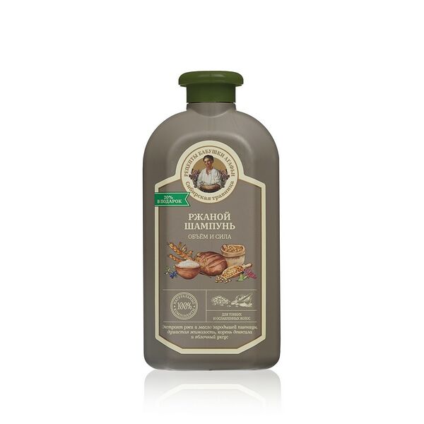 Шампунь Рецепты бабушки Агафьи для тонких и ослабленных волос Объем и сила ржаной