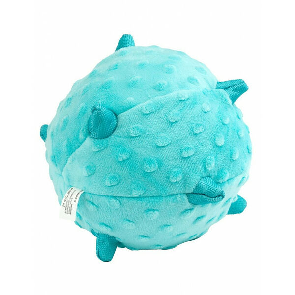 Playology Сенсорный плюшевый мяч для щенков Puppy sensory ball с ароматом арахиса, голубой 15 см
