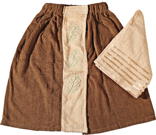 

Комплект д/сауны муж ЧТМ fantasy brands килт 60x140см, полотенце 50x70см, хл, в ассорт