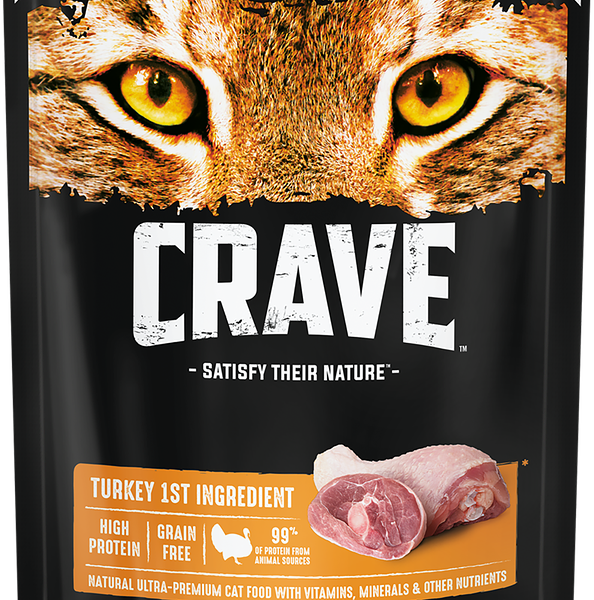 Корм консервированный для взрослых кошек CRAVE Индейка