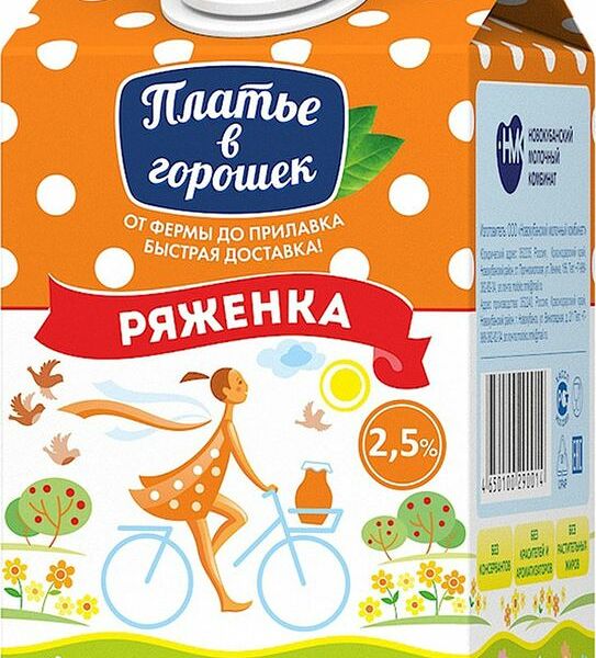 Ряженка Платье в горошек 2,5%