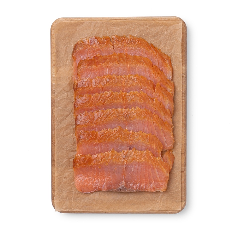 

Лосось Азбука вкуса (семга) холодного копчения ломтики без кожи 170 г