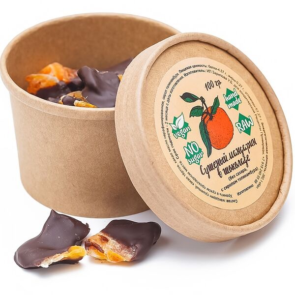 Сушеный мандарин в шоколаде Рецепты Привереды с сиропом топинамбура (веган) 100г, Россия
