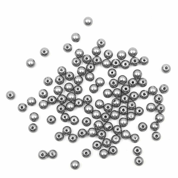 Бусины круглые, пластик, 8мм, 25гр Astra&Craft(031 NL серый)