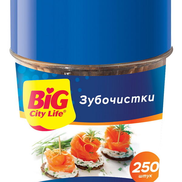 Зубочистки деревянные BIG City 250шт