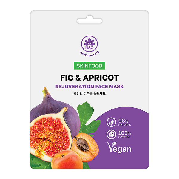 Маска для лица NSC тканевая инжир и абрикос 22 г