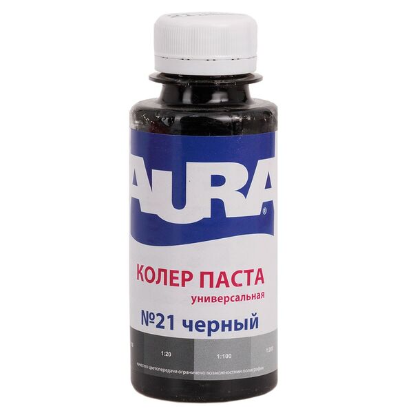 Паста колеровочная AURA №21, черный, 0,1л