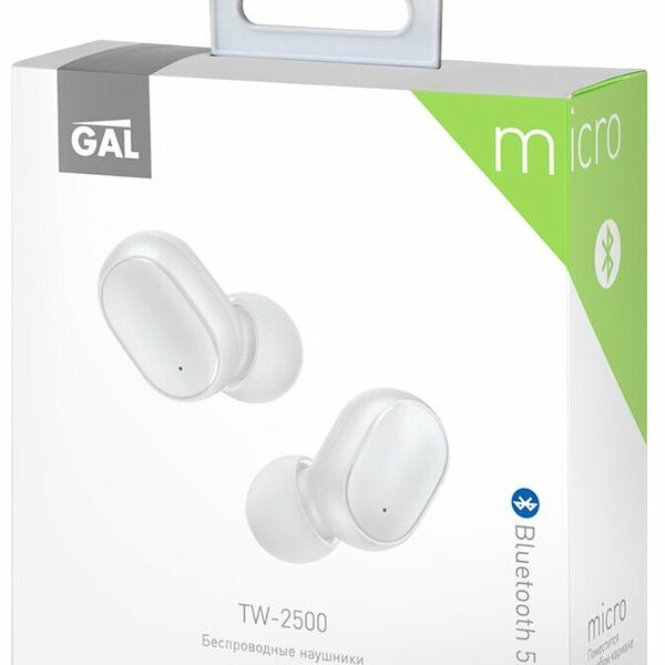 Наушники Gal блютус Tw-2500, белые