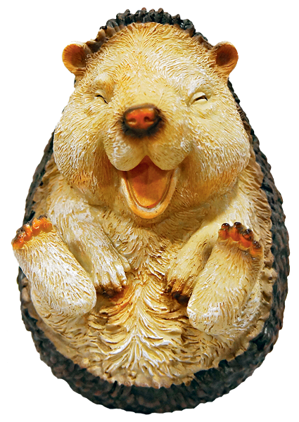 Фигурка декоративная садовая Еж-хохотун 14см, искусственный камень, Арт. L80149