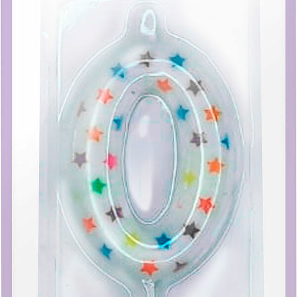 Свеча-цифра 0 Пакетико Happy Birthday