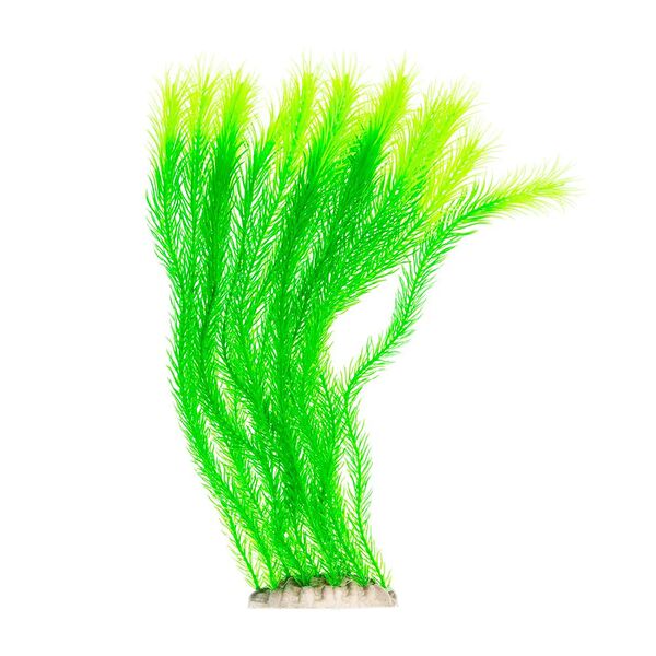 Декорация для аквариума растение зеленое, 10x8x40см