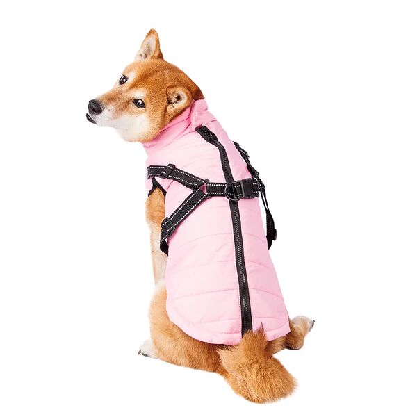 Куртка со шлейкой розовая 2XL