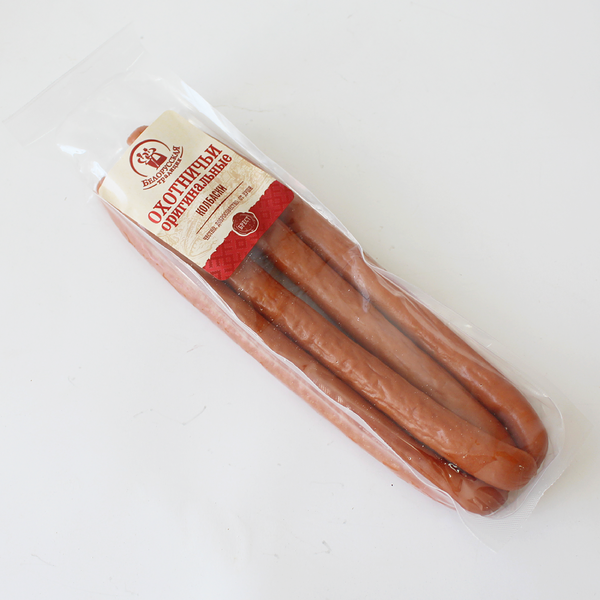 Колбаски п/к Охотничьи оригинальные в/с газ. вес.  Инко-Фуд