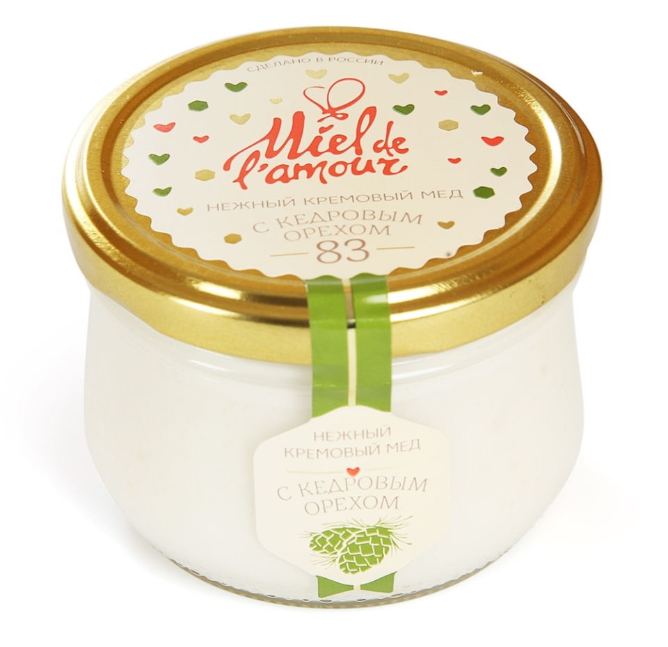 

Крем-мед Miel de lamour цветочный с кедровым орехом 250 г