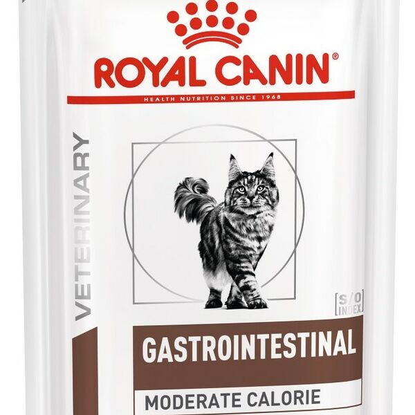 Royal Canin Gastrointestinal Moderate Calorie пауч для кошек при патологии ЖКТ (кусочки в соусе) Диетический