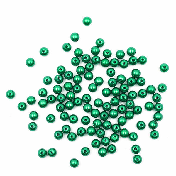 Бусины круглые, пластик, 8мм, 25гр Astra&Craft(038 NL зеленый)