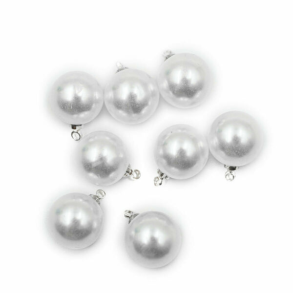 4AR299 Бусина с петелькой, 10мм, 8шт/упак, Astra&Craft(Серебро)