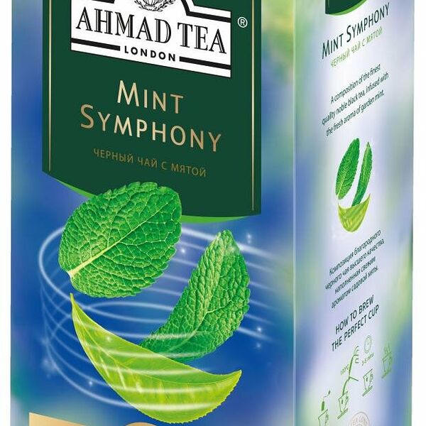 Чай черный Ahmad Tea Мятная симфония с ароматом мяты в пакетиках, 25x1,8 г