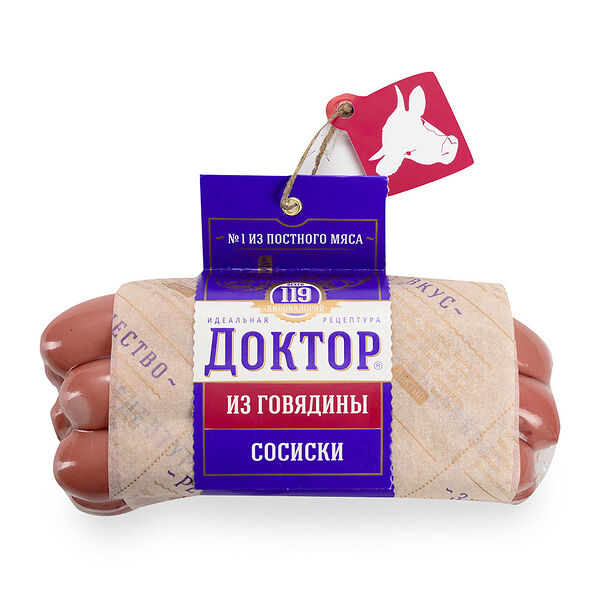 Сосиски Царицыно Доктор из говядины категории А