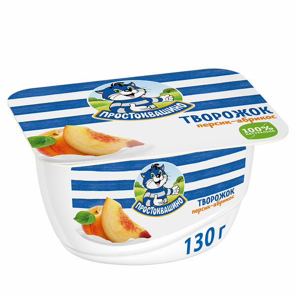 Творожок Простоквашино с персиком и абрикосом 3,6%