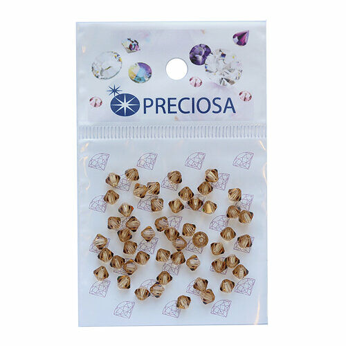 451-69-302 Бусины Биконус Lt.Col.Topaz 3,6x4мм. 50 шт. Preciosa