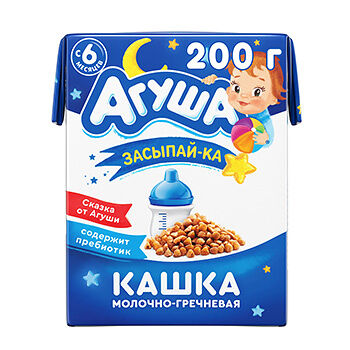 Каша детская Агуша Засыпай-ка молочная гречневая, с 6 месяцев