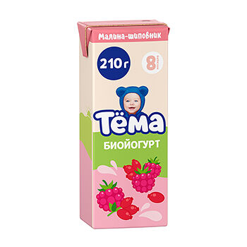Биойогурт питьевой детский Тёма шиповник-малина 2.8% 210г