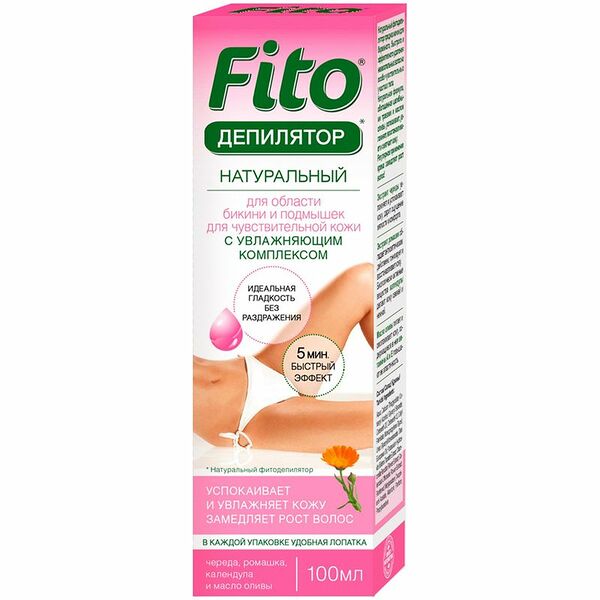 Фитодепилятор Fito Косметик для чувствительной кожи с увлажняющим комплексом, 100мл