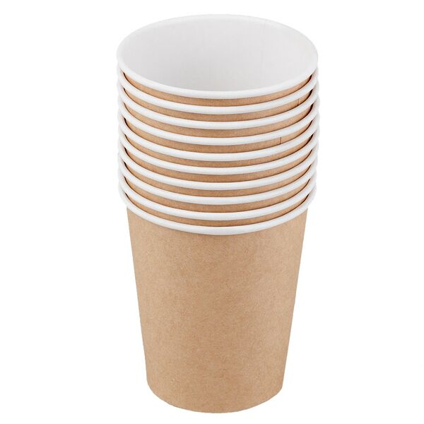 Набор бумажных стаканов EuroHouse Эконом, 10 шт, 250 мл