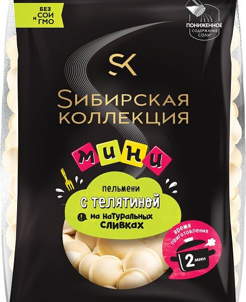Пельмени Сибирская Коллекция Мини с телятиной 700г