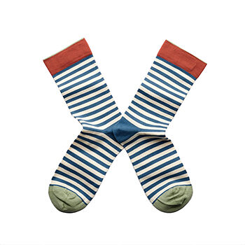 Носки унисекс Stripe Abyss высокие, Bonne Maison, размер 36-38, Франция