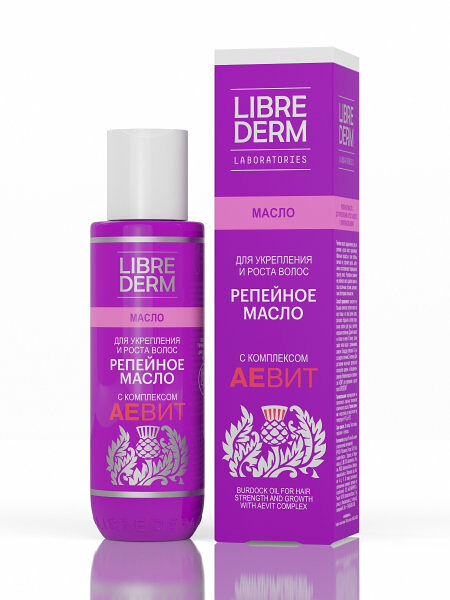 Масло репейное Librederm Burdock Oil с комплексом Аевит для укрепления и роста волос 100 мл 