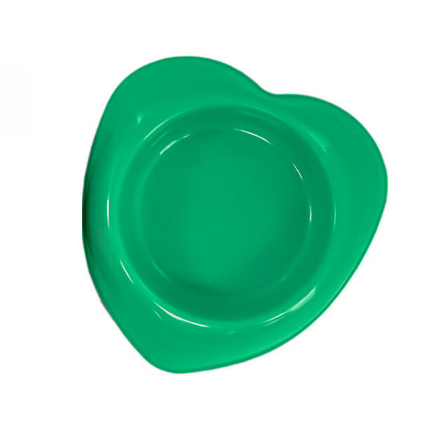 Миска для кошек Дарэленд Сердце, изумруд, пластиковая 100 мл