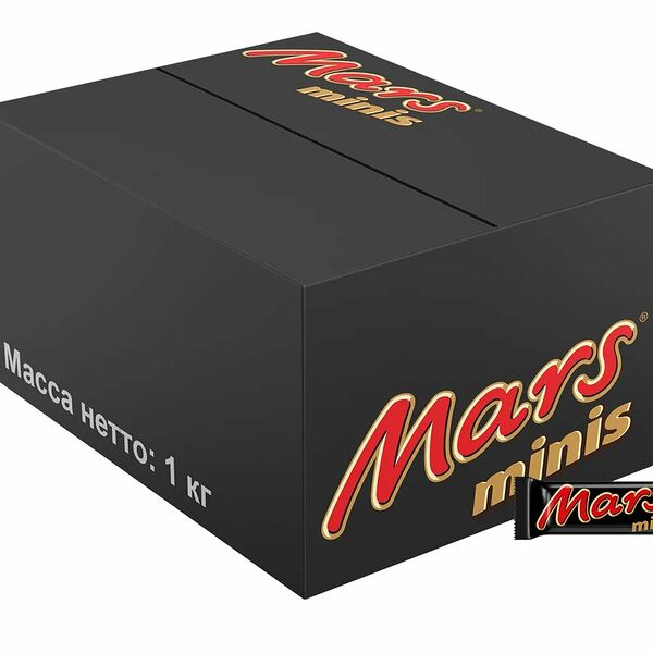 Шоколадный батончик с нугой и карамелью ТМ Mars minis (Марс минис)