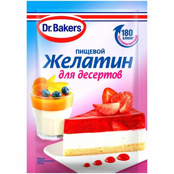 Желатин Dr.Bakers для десертов 10г, Россия