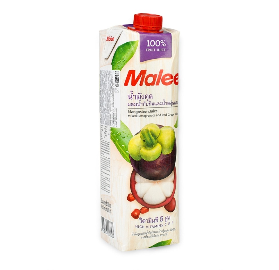 

Сок натуральный 100% Мангостин, гранат и красный виноград Malee 1 л