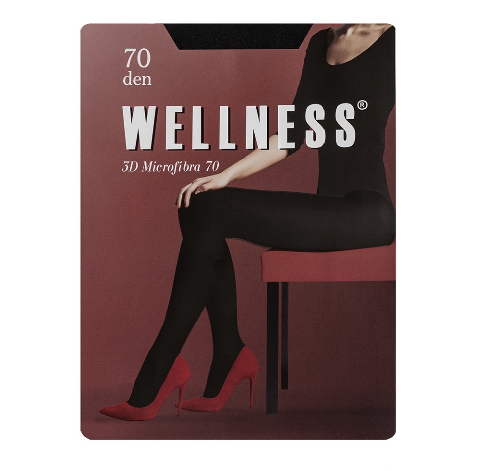 

Колготки Wellness 3D Microfibra, 70 den цвет черный, размер 3, Россия