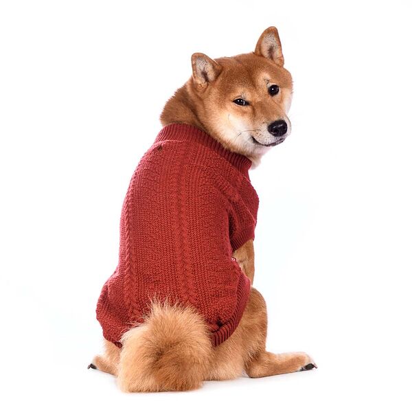 Свитер вязаный для собак 50см 3XL ржавый (унисекс)