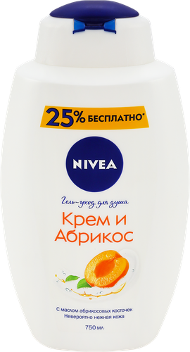 

Гель для душа Nivea Крем Абрикос, 750 мл