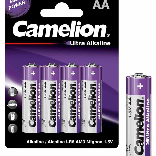 Батарейка алкалиновая Camelion Ultra LR6 AM3 4 шт