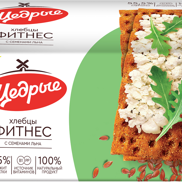 Хлебцы Щедрые Фитнес с семенами льна 100 г