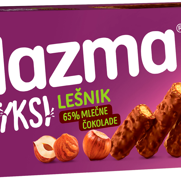 Печенье Plazma Стикси молочный шоколад фундук 125г