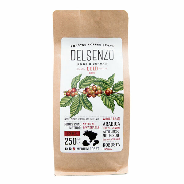 Кофе в зёрнах Delsenzo Gold (Голд)