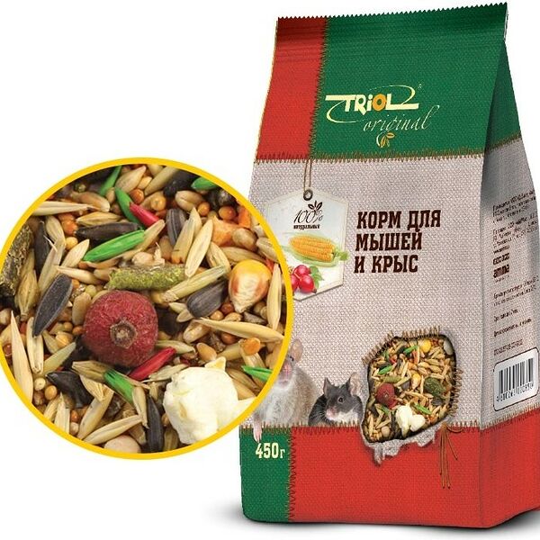 Triol Original корм для мышей и крыс Злаковое ассорти