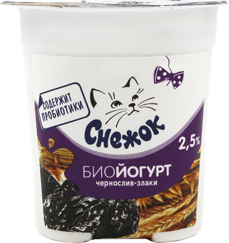 

Биойогурт Снежок чернослив-злаки 2.5%, 120 г