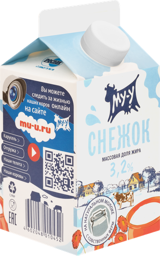 

Снежок Му-у с подсластителем 3.2% 450г