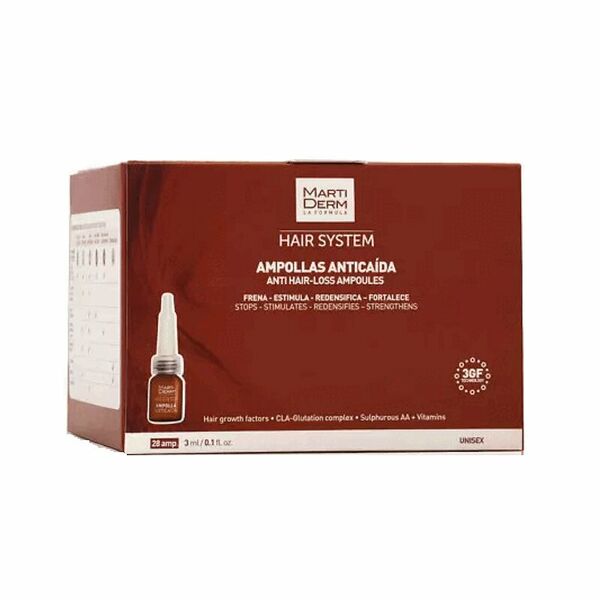 Martiderm Hair System Средство для волос против выпадения в ампулах 3 мл 28 шт 