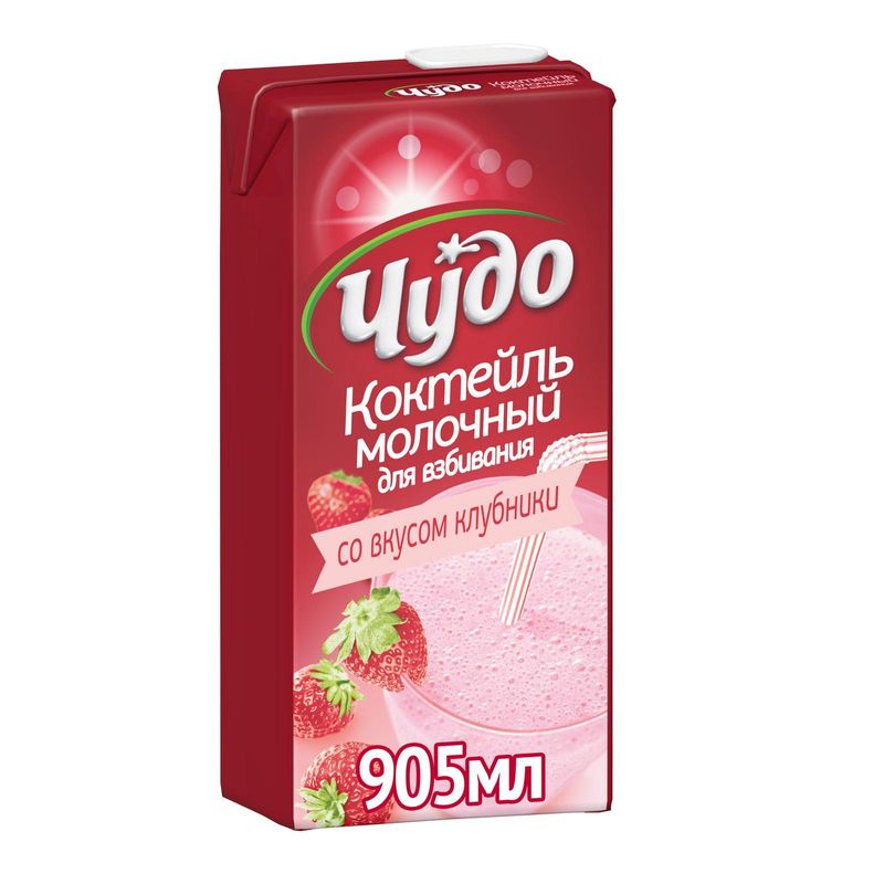 

Коктейль молочный Чудо Клубника 5%, 905 мл