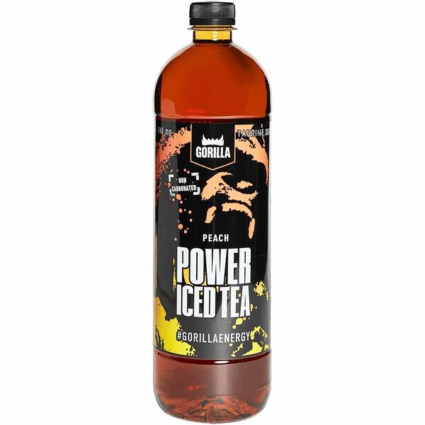 Холодный чай Gorilla Power Tea Peach со вкусом персика, 1л